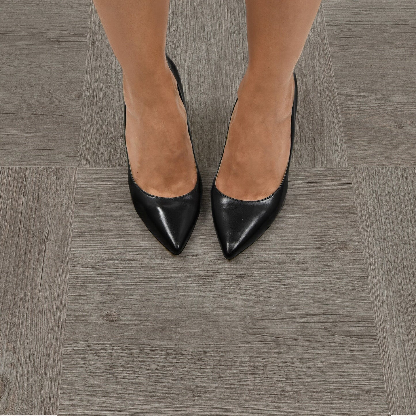 FloorPops Brown 12-in x 12-in Water-Resistant Peel-and-Stick Vinyl Tile Flooring, 20-sq ft Carton