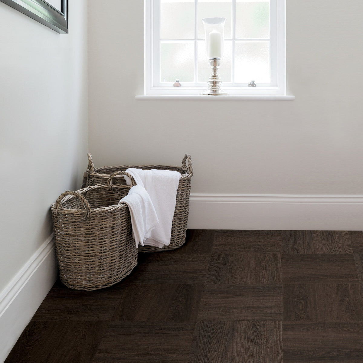 FloorPops Brown 12-in x 12-in Water Resistant Peel and Stick Vinyl Tile Flooring (20-sq ft)