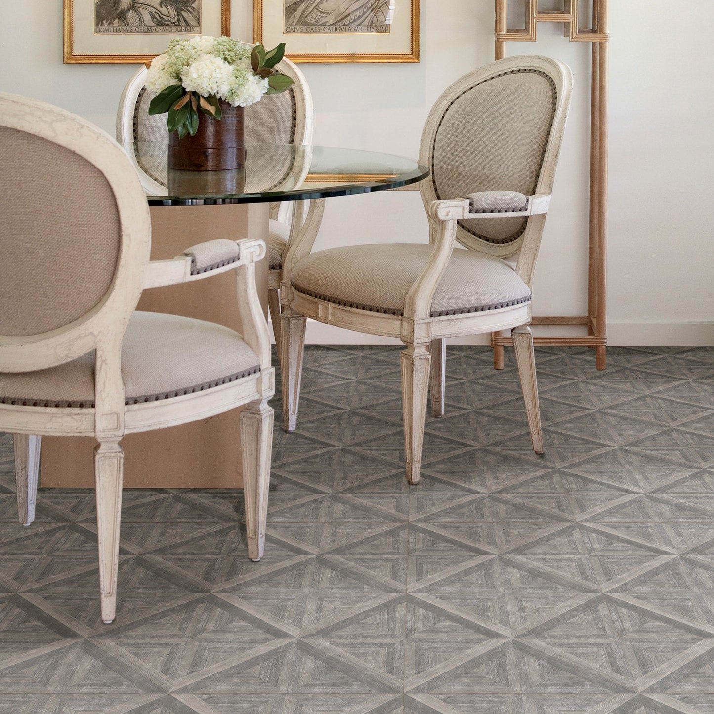 FloorPops Grey 12-in x 12-in Water-Resistant Peel-and-Stick Vinyl Tile Flooring, 20-sq ft Carton