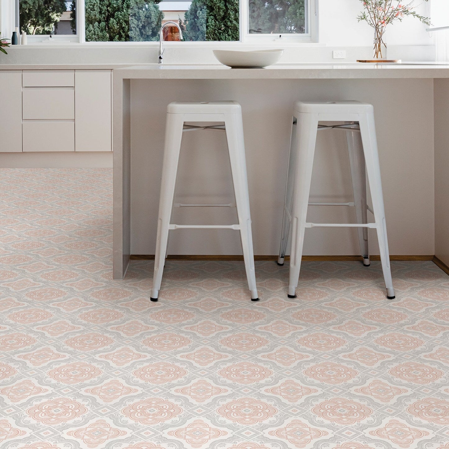 FloorPops White 12-in x 12-in Water Resistant Peel and Stick Vinyl Tile Flooring (20-sq ft)