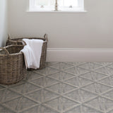 FloorPops Grey 12-in x 12-in Water-Resistant Peel-and-Stick Vinyl Tile Flooring, 20-sq ft Carton