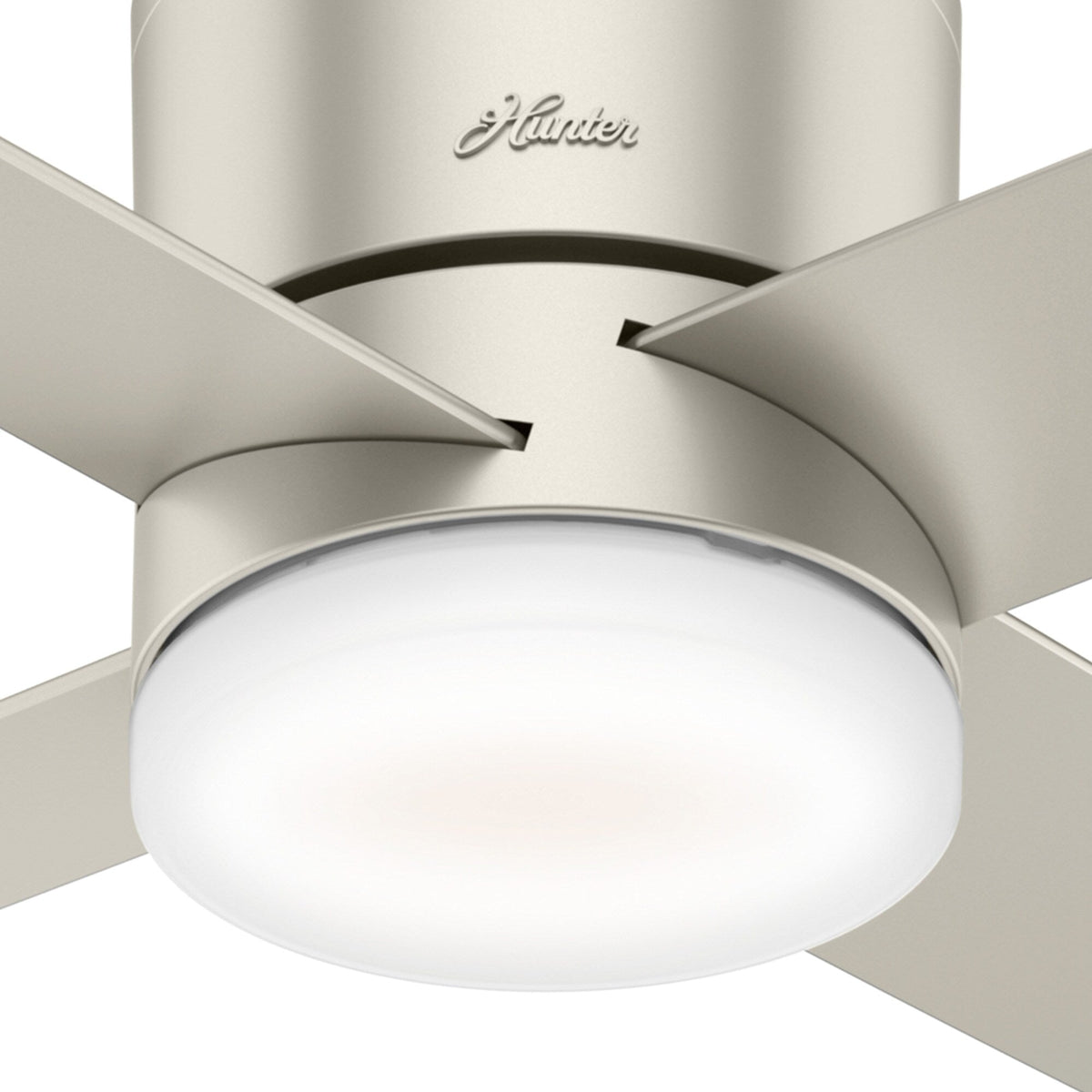 Hunter Advocate 54-in Matte Nickel Indoor Smart Ceiling Fan with Integrated LED Light & Remote, Wi‑Fi SIMPLEconnect, DC Motor (4-Blade)