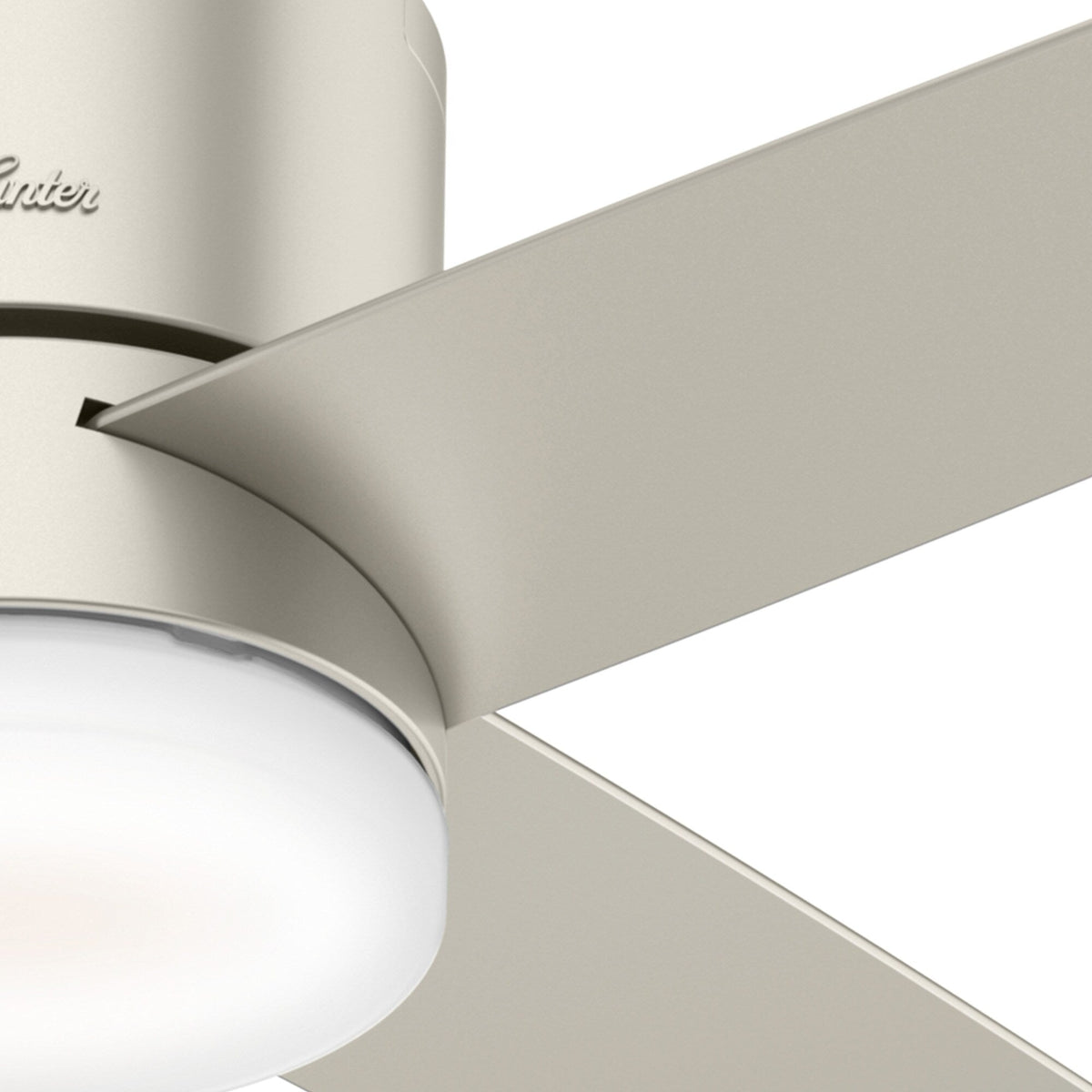 Hunter Advocate 54-in Matte Nickel Indoor Smart Ceiling Fan with Integrated LED Light & Remote, Wi‑Fi SIMPLEconnect, DC Motor (4-Blade)