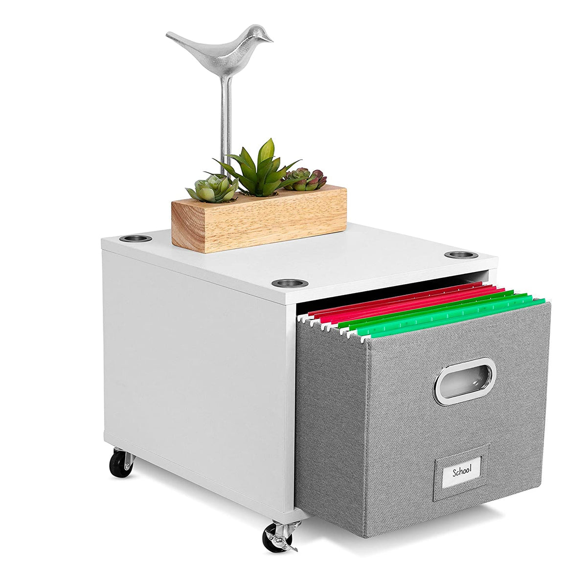 BirdRock Home White 1-Drawer File Cabinet