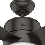 Hunter Advocate 54-in Noble Bronze Indoor Smart Ceiling Fan with Integrated LED Light, Wi‑Fi/DC Motor, Remote (4-Blade)