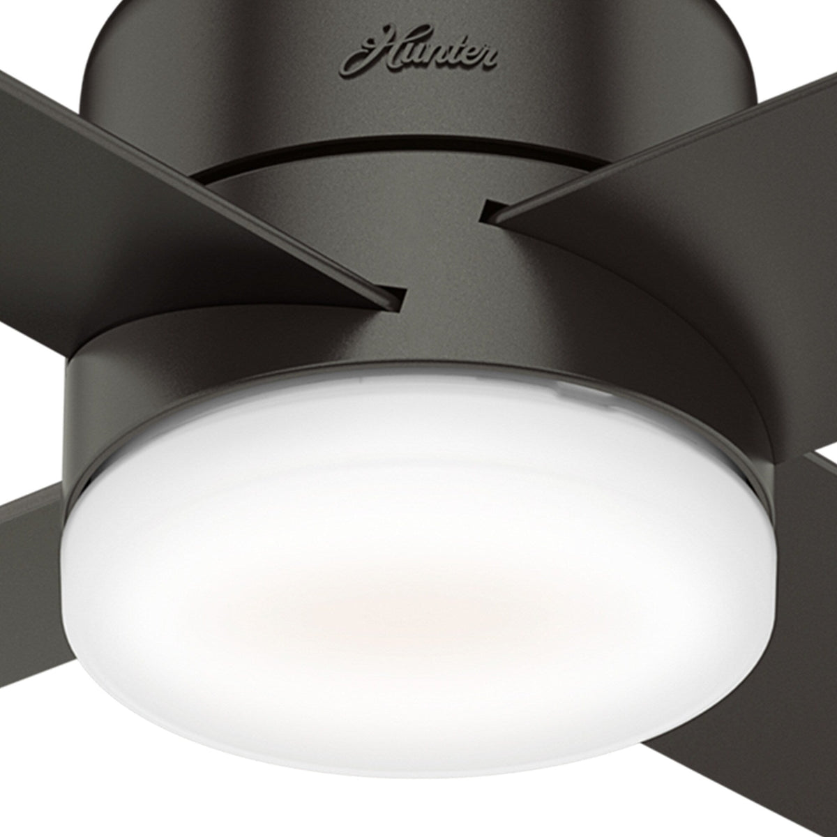 Hunter Advocate 54-in Noble Bronze Indoor Smart Ceiling Fan with Integrated LED Light, Wi‑Fi/DC Motor, Remote (4-Blade)
