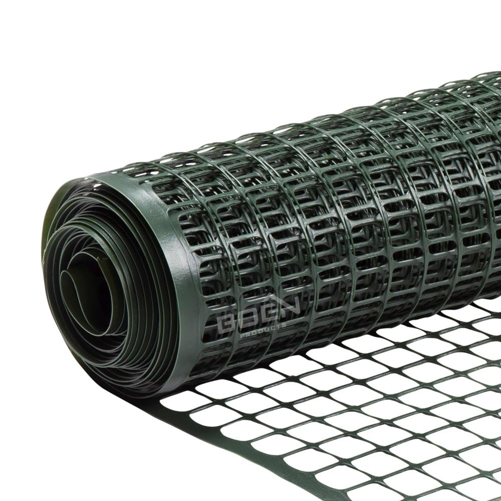 BOEN 50-ft x 4-ft 6-Gauge Green Plastic Extruded Mesh Rolled Fencing