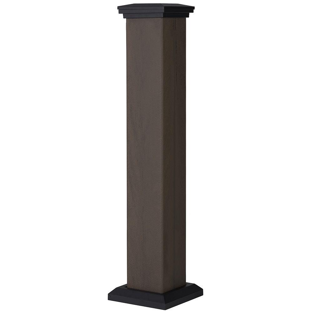 Fortress Building Products Infinity 5-in x 5-in x 10-ft Tiger Cove Brown Composite Deck Post Sleeve