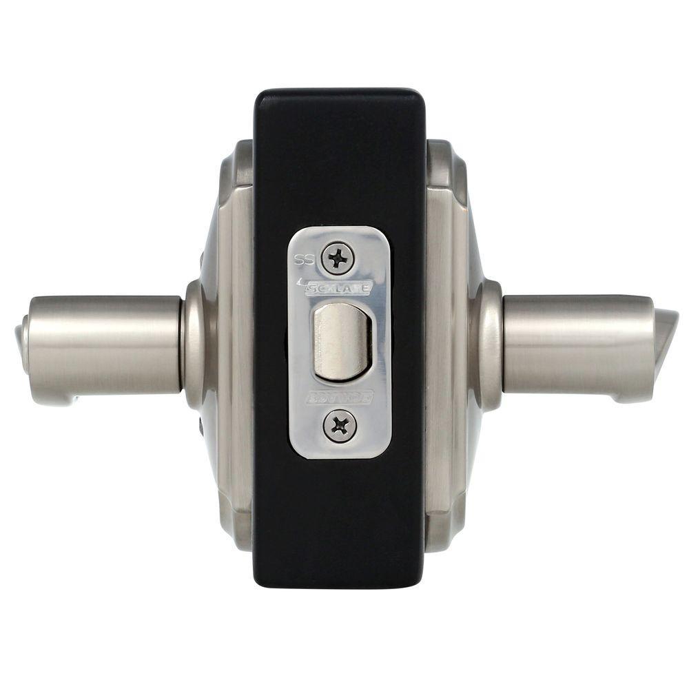 Accent Satin Nickel Privacy Bed/Bath Door Lever with Camelot Trim - Super Arbor