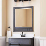 Style Selections Morriston 30-in Distressed Java Single Sink Bathroom Vanity with White Engineered Stone Top