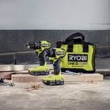 ONE+ HP 18V Brushless Cordless Compact 1/2 in. Drill and Impact Driver Kit with (2) 1.5 Ah Batteries, Charger and Bag