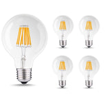 YANSUN 80-Watt Equivalent E26 G25 Dimmable Edison LED Light Bulb Soft White (4-Pack)