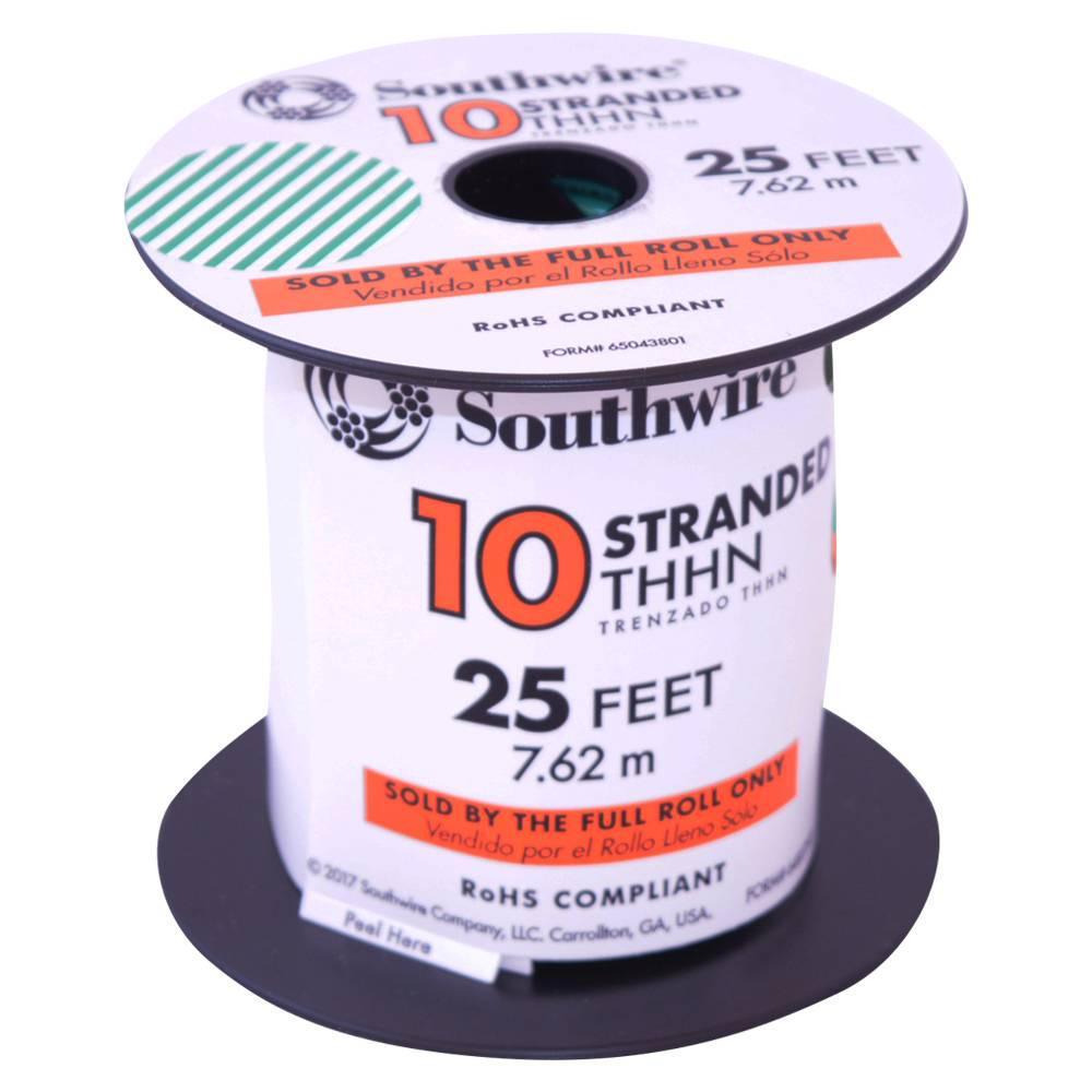 500 ft. 10 Black Stranded CU THHN Wire - Super Arbor