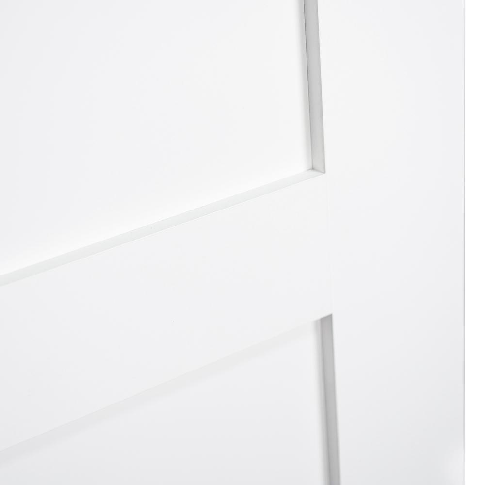 24 in. x 80 in. White 3-Panel Shaker Solid Core Wood Interior Door Slab - Super Arbor
