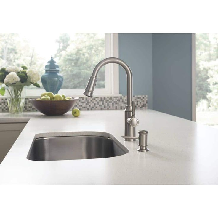 Glenshire Single-Handle Pull-Down Sprayer Kitchen Faucet with Reflex and Power Clean in Spot Resist Stainless