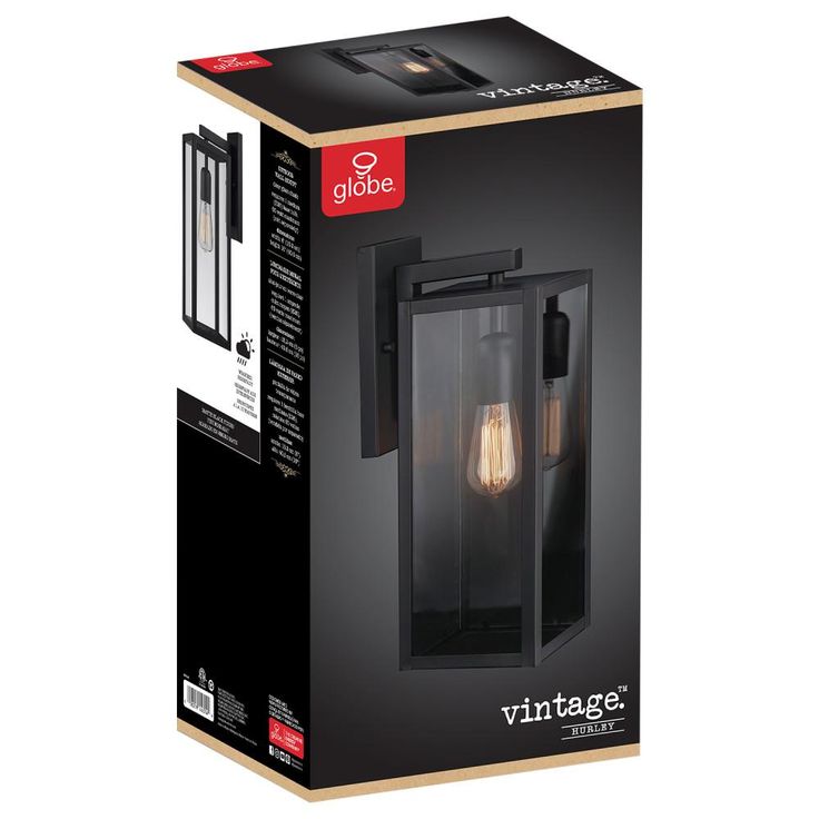 Hurley 1-Light Black Outdoor Wall Lantern Sconce