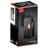 Hurley 1-Light Black Outdoor Wall Lantern Sconce