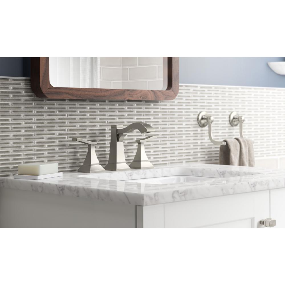 Truss 8 in. Widespread 2-Handle Bathroom Faucet in Vibrant Brushed Nickel - Super Arbor