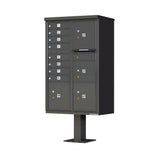 16-Mailboxes 1-Outgoing Mail Compartment 2-Parcel Lockers Pedestal Mount Cluster Box Unit - Super Arbor