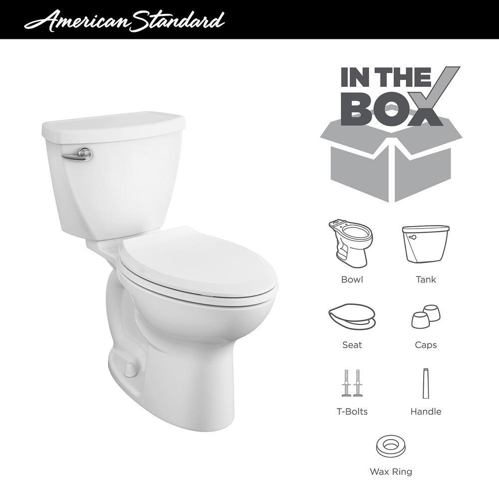 Cadet 3 FloWise Tall Height 2-Piece 1.28 GPF Single Flush Elongated Toilet in White with Slow Close Seat (4-Pack) - Super Arbor