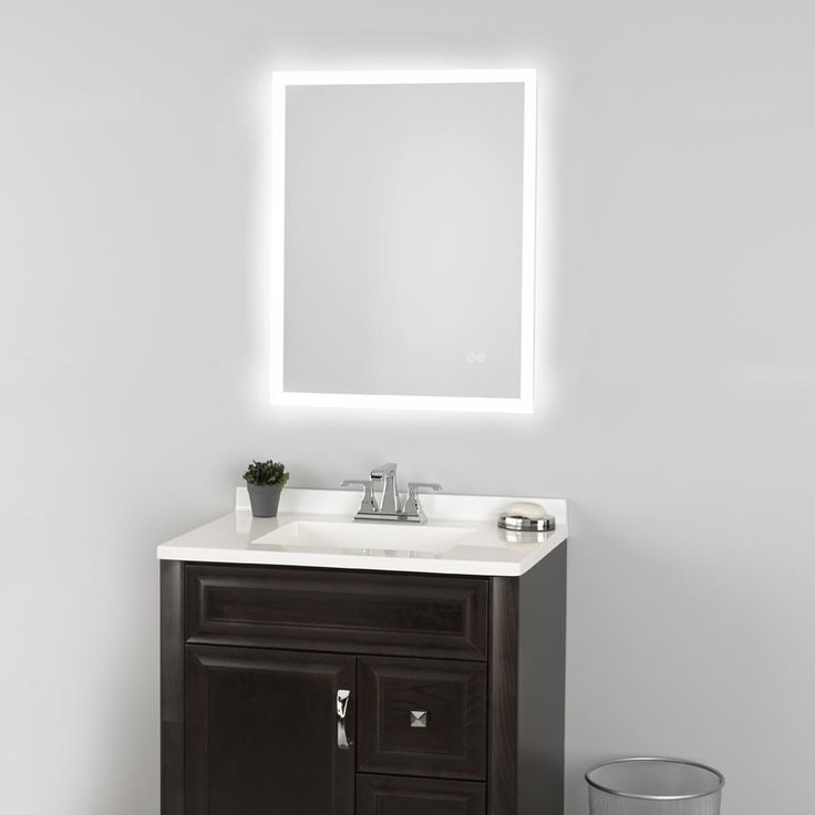 24 in. x 30 in. LED Wall Mirror with Bluetooth Speakers