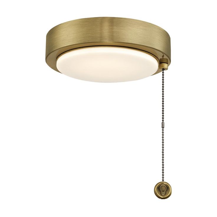 Antique Brass Ceiling Fan Dimmable LED Light Kit
