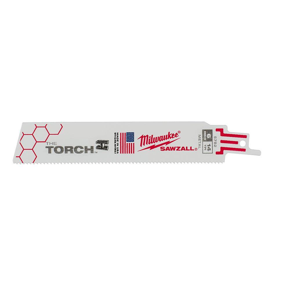 6 in. 14 TPI Torch Medium Metal Cutting SAWZALL Reciprocating Saw Blades (5-Pack) - Super Arbor