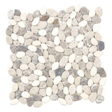 Jeffrey Court River Rock Medley 11 in. x 11 in. x 10 mm Travertine Mosaic Floor/Wall Tile