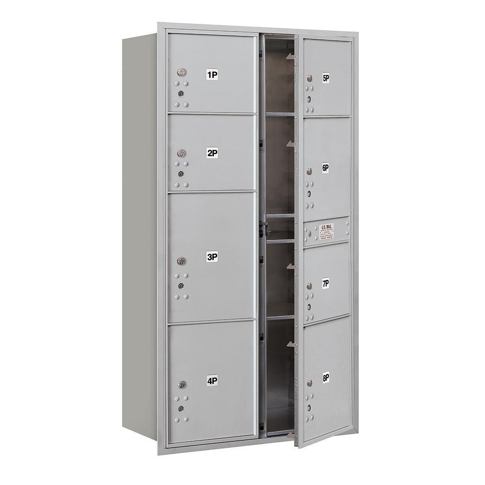 3700 Horizontal Series 8-Parcel Locker Recessed Mount Mailbox - Super Arbor