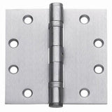 4.5 in. x 4.5 in. Bright Chrome Ball Bearing Non-Removable Pin Steel Hinge (Set of 3) - Super Arbor