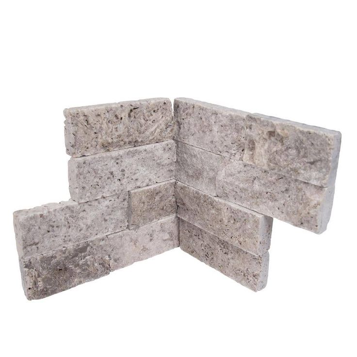 MSI Trevi Gray Ledger Corner 6 in. x 6 in. x 6 in. Natural Travertine Wall Tile (2.5 sq. ft./Case)