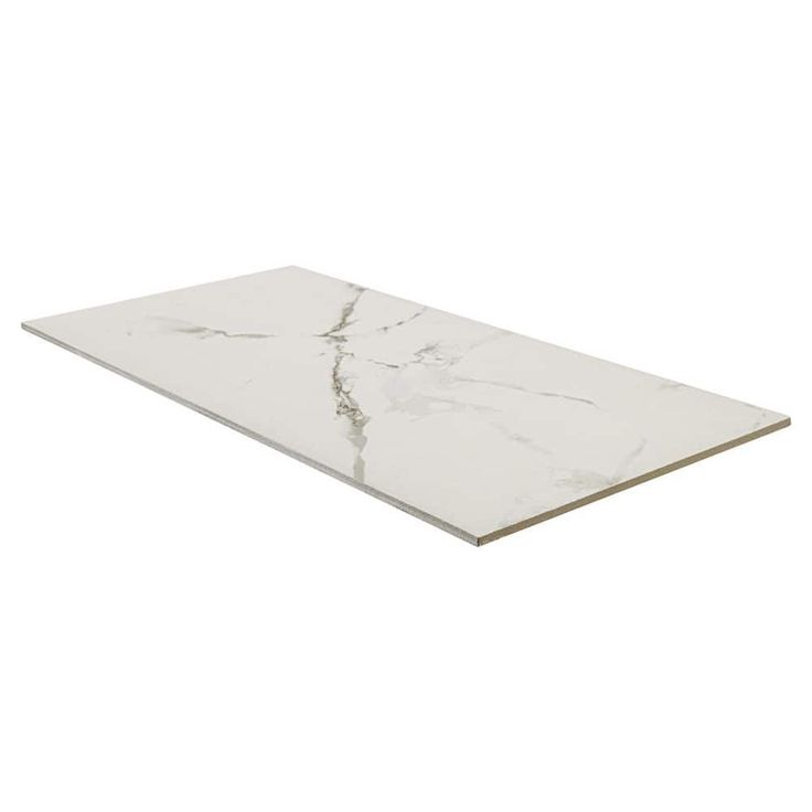 Carrara White 12 in. x 24 in. Matte Porcelain Stone Look Floor and Wall Tile (16 sq. ft./Case)