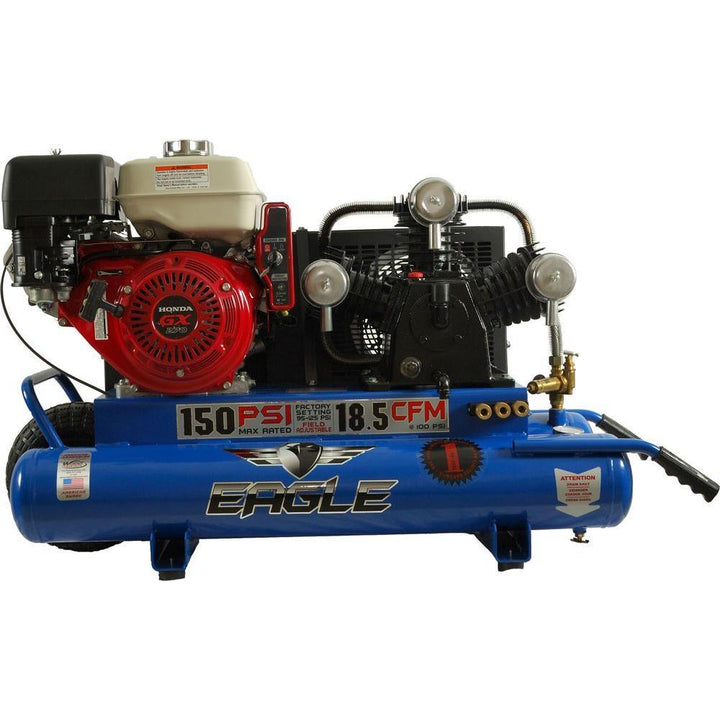 10 Gal. Honda Gas Wheelbarrow Air Compressor with Electric Start (Battery Not Included) - Super Arbor