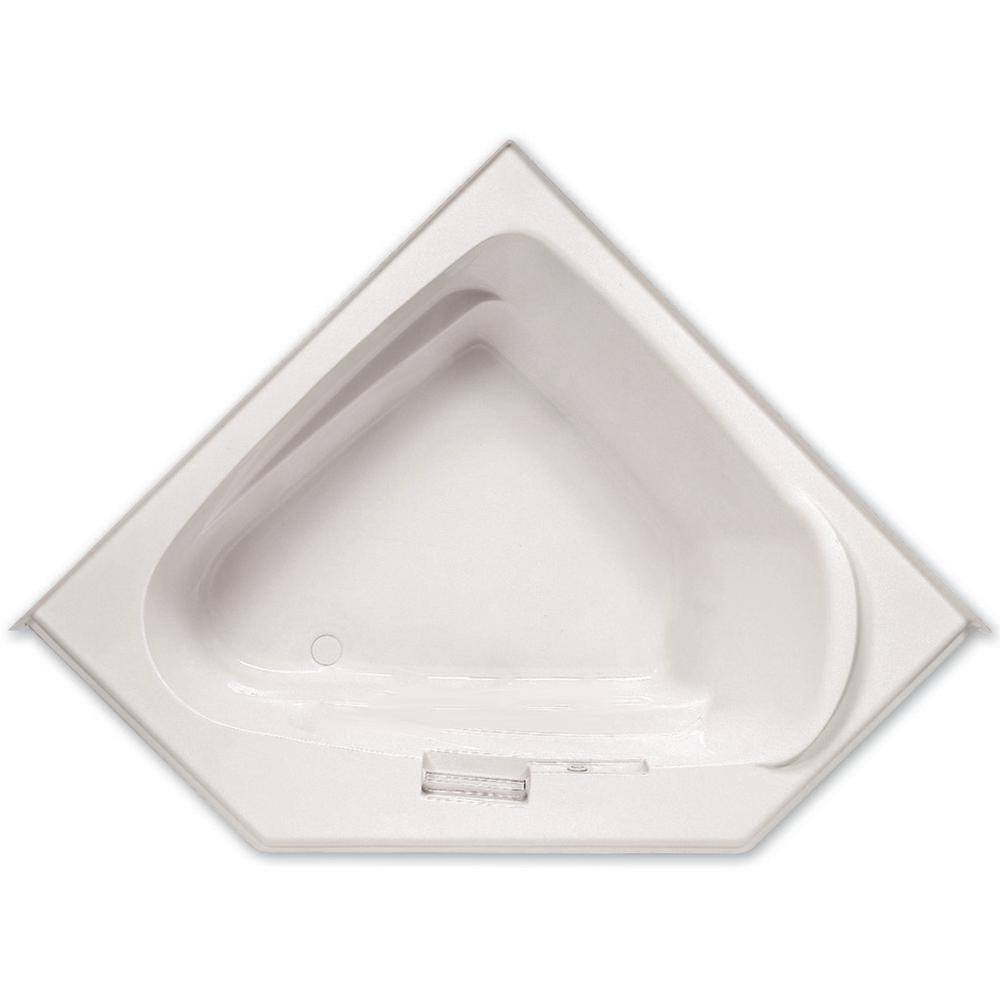 Morandi 60 in. Acrylic Left Front Drain Corner Apron Front Soaking Bathtub in Biscuit - Super Arbor
