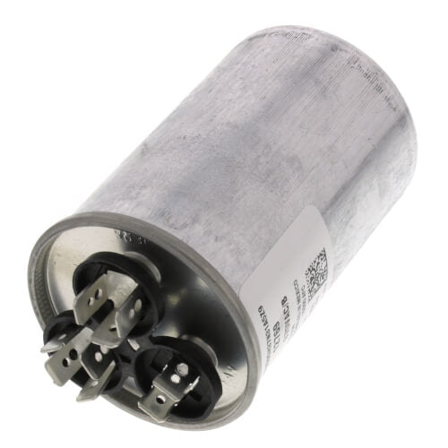 Rheem 43-25133-06 capacitor - detail view (Voltage: 370V; MFD: 45/5)