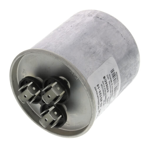 Rheem 43-25133-14 capacitor - detail view (Voltage: 440v; MFD: 40/5)