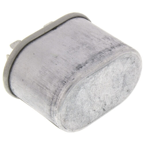 Rheem 43-25134-27 capacitor - side view (Voltage: 370V; MFD: 4)
