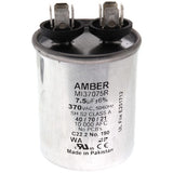 Rheem 43-25136-05 capacitor - front view (Voltage: 370V; MFD: 7.5)