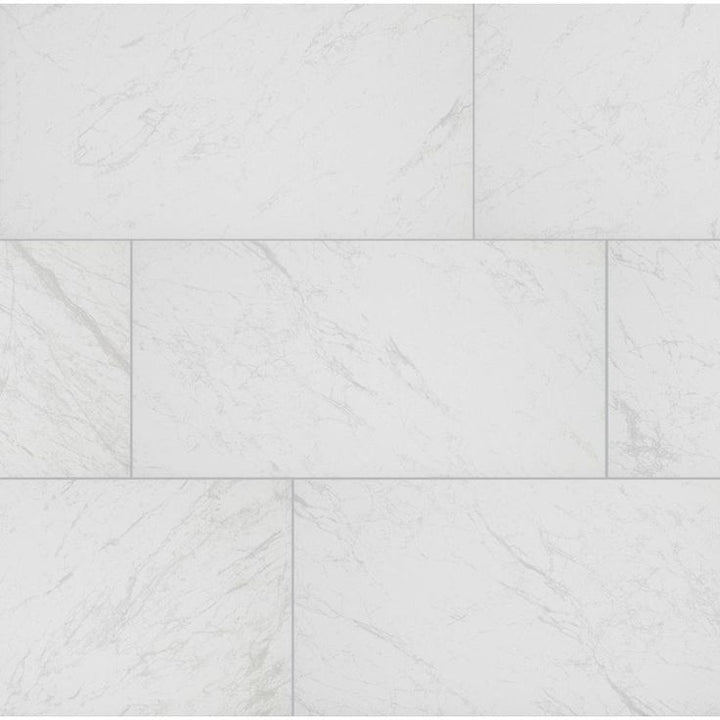 Florida Tile Home Collection Brilliance White Rectified 12 in. x 24 in. Porcelain Floor and Wall Tile (13.3 sq. ft. / case)