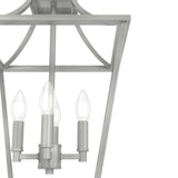 Hunter Laurel Ridge 4-Light Brushed Nickel Traditional Lantern LED Medium Hanging Pendant Light