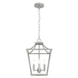 Hunter Laurel Ridge 4-Light Brushed Nickel Traditional Lantern LED Medium Hanging Pendant Light