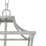Hunter Laurel Ridge 4-Light Brushed Nickel Traditional Lantern LED Medium Hanging Pendant Light