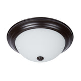 Project Source 2-Pack 13-in Bronze Transitional Integrated LED Flush Mount Ceiling Light, ENERGY STAR