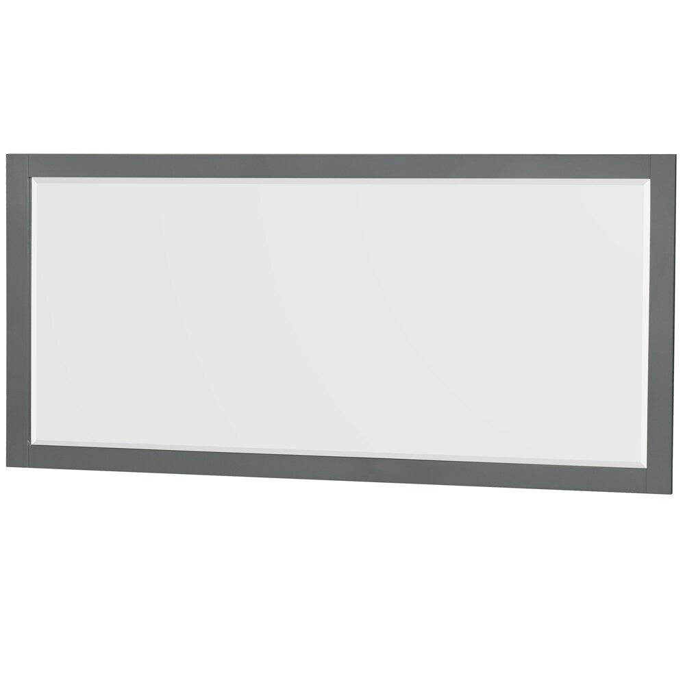 Wyndham Collection Sheffield 70.75-in Dark Gray Bathroom Vanity Cabinet with Mirror