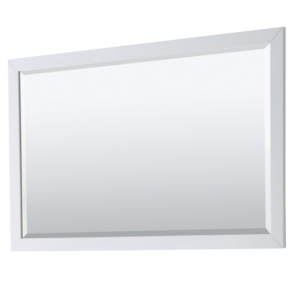 Wyndham Collection Daria 60-in White Bathroom Vanity Cabinet (Mirror Included)