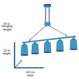 Progress Lighting Tiana 5-Light Driftwood and Brushed Nickel Transitional Chandelier, 45.5-in W x 22-in H