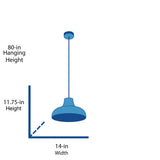Progress Lighting Embellish Galvanized Coastal Clear Glass Bell Pendant Light, 14-in Width