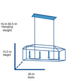 Progress Lighting Frisco 6-Light Nickel Transitional Chandelier