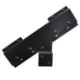 Pylex Black Steel Stair Connector for Deck Stairs - Connects 2 Risers for 8-14 Step Stringer, Sturdy & Anti-Corrosion Coated