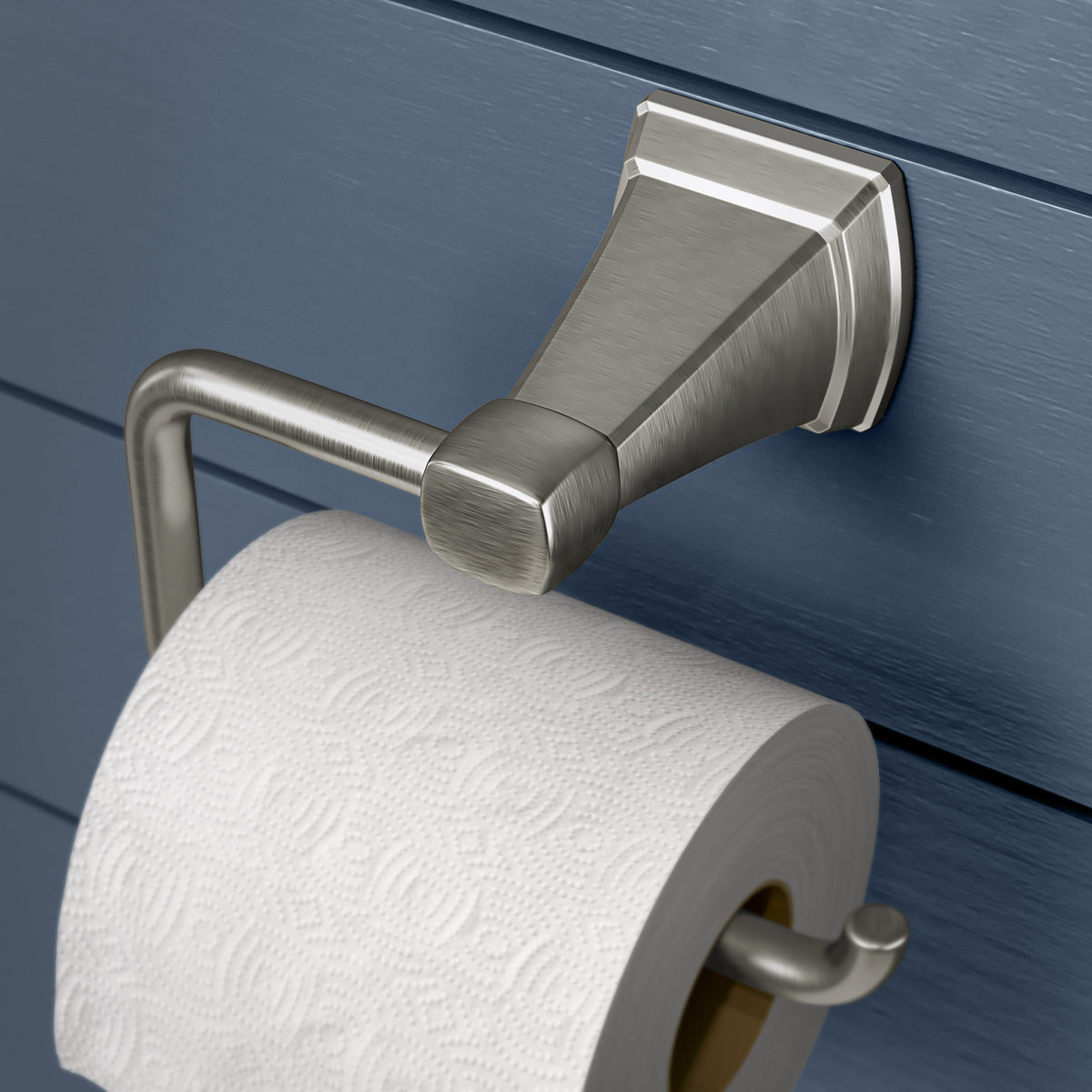 Delta Flynn 3-Piece SpotShield Brushed Nickel Bathroom Hardware Set (Towel Bar, Toilet Paper Holder, Towel Ring)